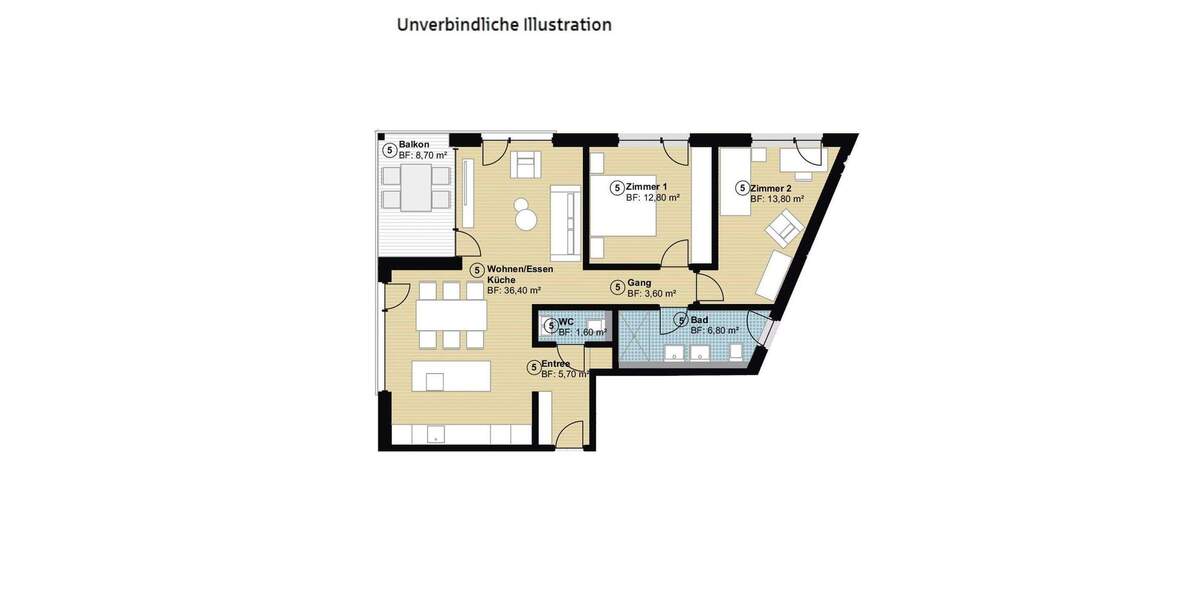 Etagenwohnung Hildrizhausen - 3 Zimmer, 85 m&sup2;, 498.800&euro; | Angebot:25704253