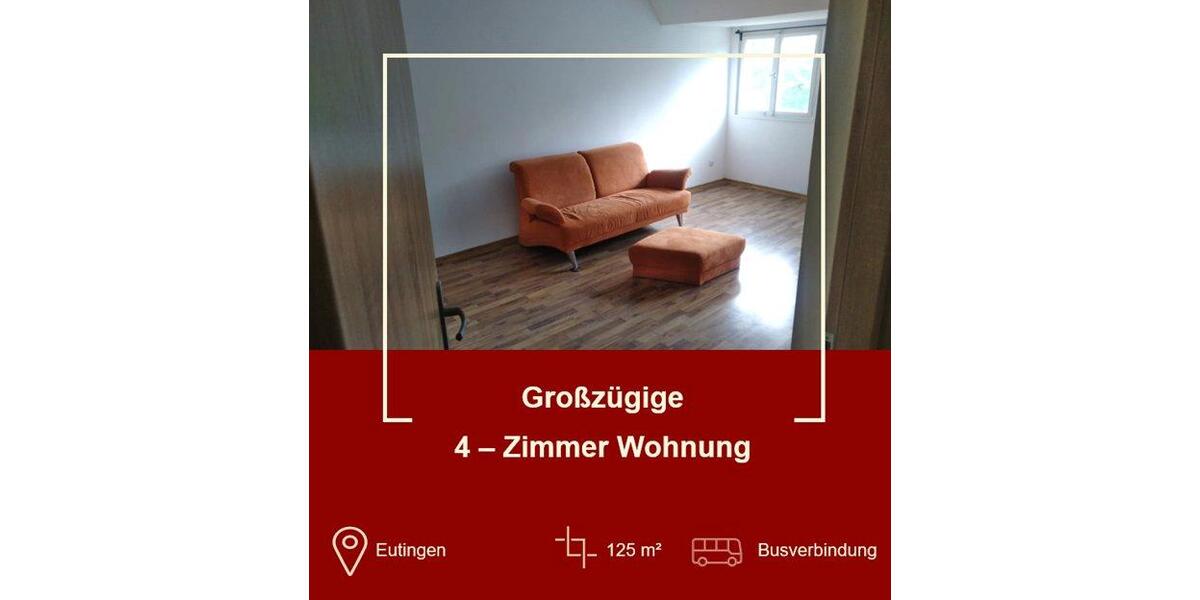 Etagenwohnung Eutingen im Gäu - 4 Zimmer, 125 m&sup2;, 900&euro; | Angebot:25973913