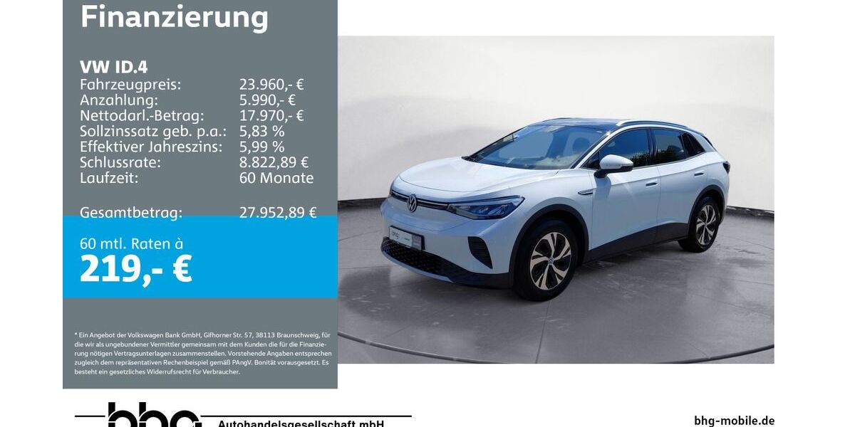 VW ID.4 31.796 km 23.960 &euro; Reutlingen 72770