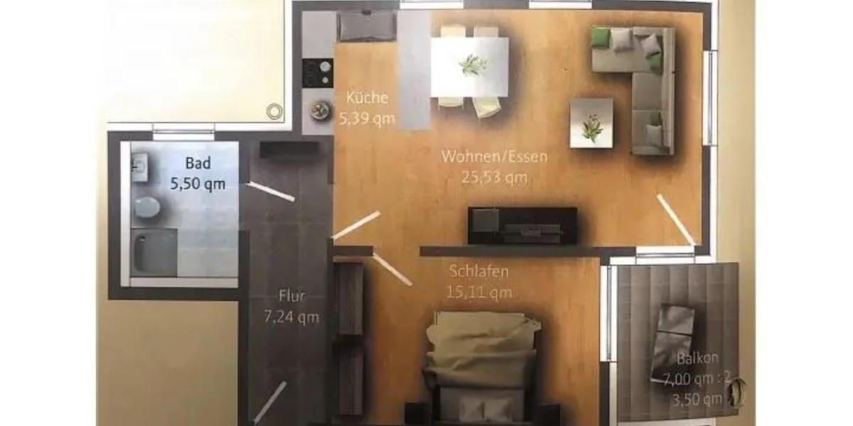 Etagenwohnung Ehningen - 2 Zimmer, 63 m&sup2;, 1.300&euro; | Angebot:24336704