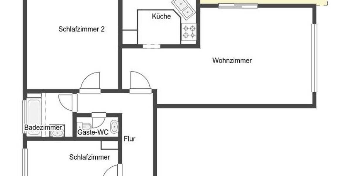 Etagenwohnung Leinfelden-Echterdingen Leinfelden - 3 Zimmer, 67 m&sup2;, 279.000&euro; | Angebot:26513680