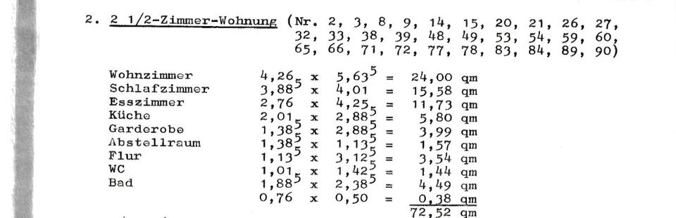Etagenwohnung Nagold - 2.5 Zimmer, 72 m&sup2;, 220.000&euro; | Angebot:25895203