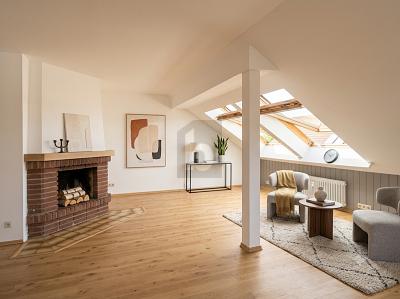 LICHTDURCHFLUTETES WOHNEN MIT KAMIN - Dachgeschoßwohnung Böblingen Dagersheim | Angebot:27473513