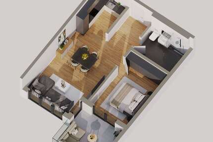 Wohnung Hechingen - 2 Zimmer, 63 m&sup2;, 790&euro; | Angebot:26985901