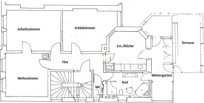 Erdgeschoßwohnung Stuttgart Stuttgart-West - 4 Zimmer, 105 m&sup2;, 2.215&euro; | Angebot:25081870