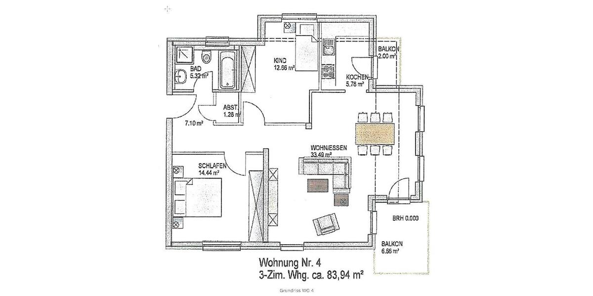 Etagenwohnung Reutlingen Reutlingen-Betzingen - 3 Zimmer, 84 m&sup2;, 395.000&euro; | Angebot:25883495