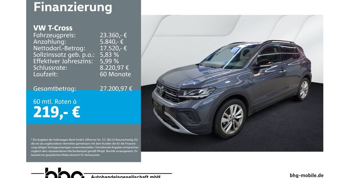 VW T-Cross 20.774 km 23.360 &euro; Mössingen 72116