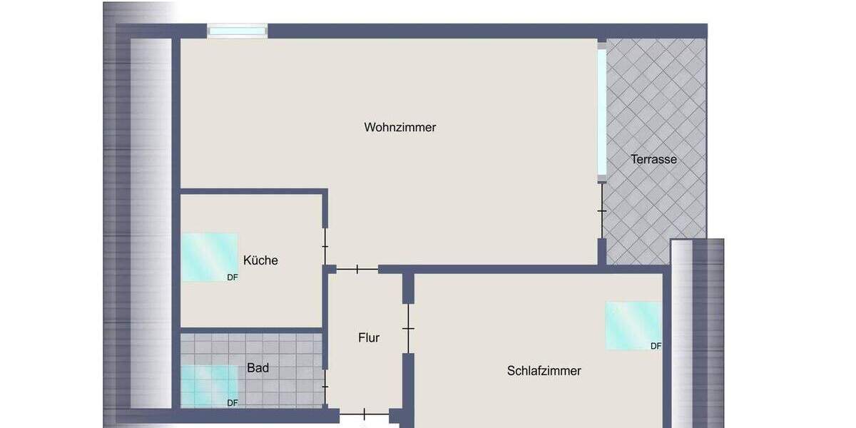 Etagenwohnung Stuttgart Riedenberg - 2 Zimmer, 57 m&sup2;, 199.000&euro; | Angebot:25662280