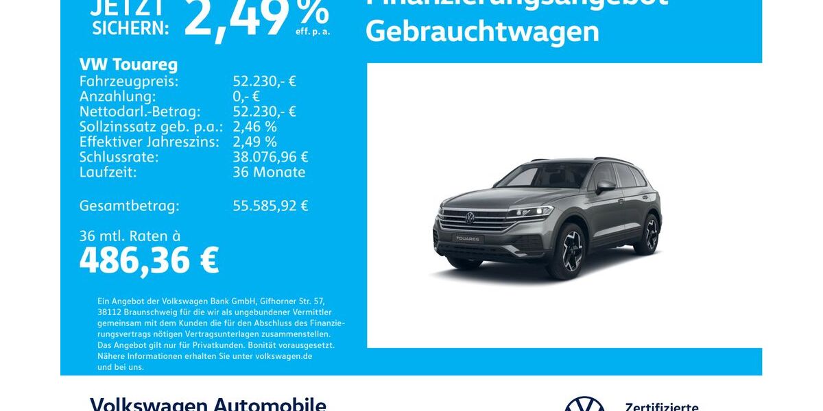 VW Touareg 18.206 km 52.230 &euro; Stuttgart-Feuerbach 70469
