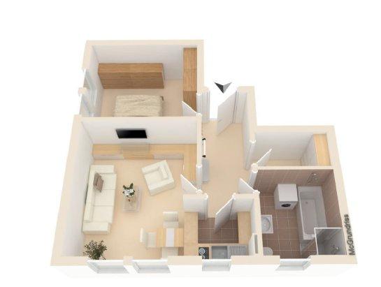 Etagenwohnung Horb am Neckar - 2 Zimmer, 47 m&sup2;, 139.000&euro; | Angebot:27067874
