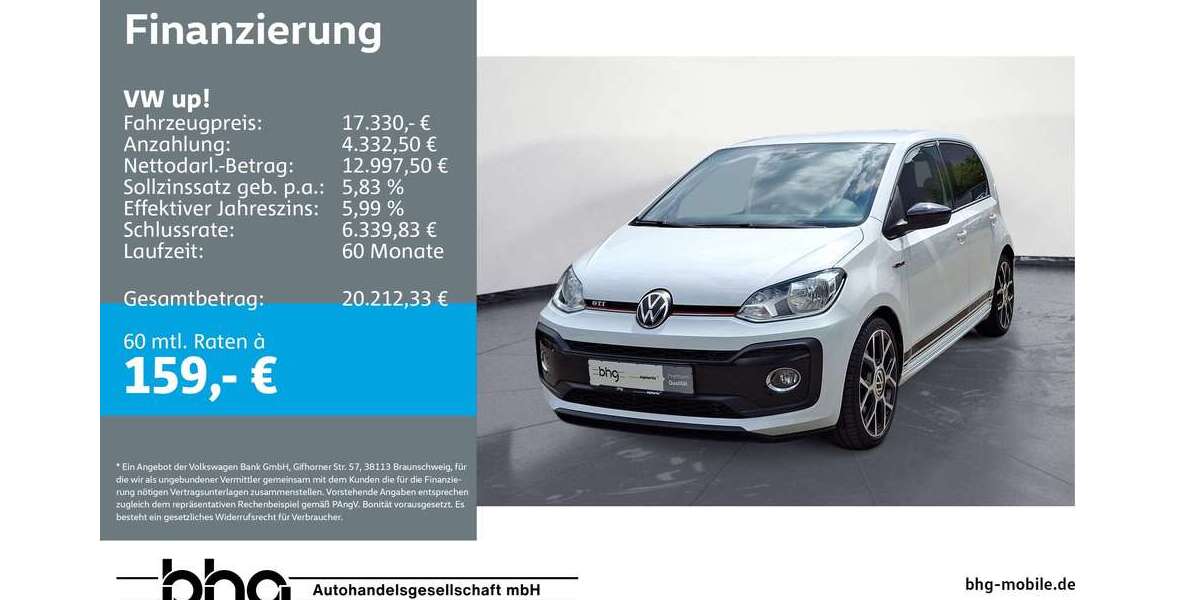 VW up! 24.665 km 17.330 &euro; Reutlingen 72770