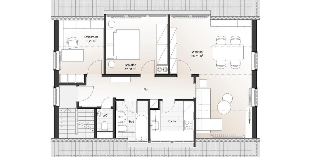 Dachgeschoßwohnung Stuttgart Stuttgart-West - 3.5 Zimmer, 65 m&sup2;, 249.000&euro; | Angebot:27163089