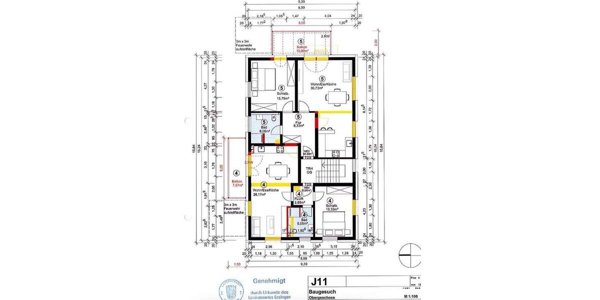 Etagenwohnung Wendlingen am Neckar - 2 Zimmer, 55 m&sup2;, 1.100&euro; | Angebot:25638396