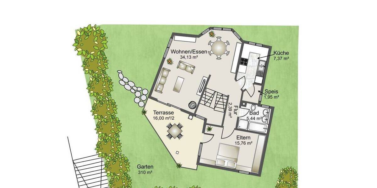 Einfamilienhaus Pfullingen - 5 Zimmer, 111 m&sup2;, 595.000&euro; | Angebot:26450313