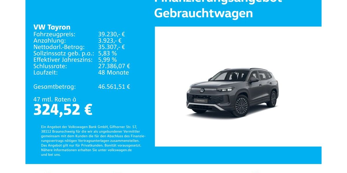 VW Tayron 15.544 km 39.230 &euro; Stuttgart-Wangen 70188