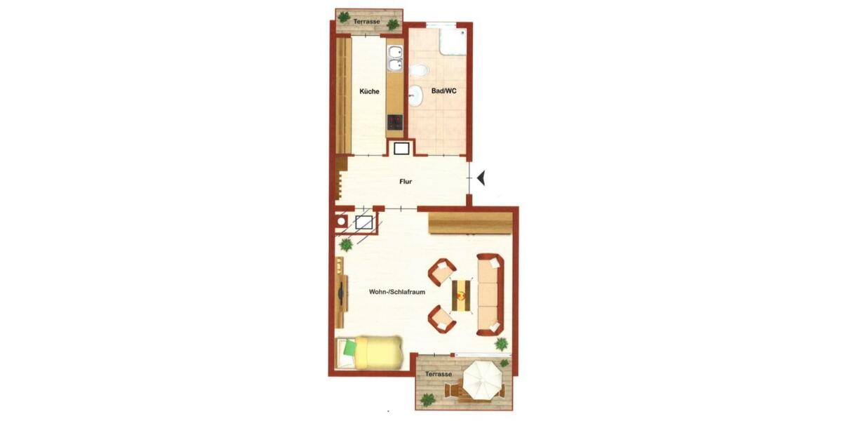 Etagenwohnung Böblingen - 1 Zimmer, 37 m&sup2;, 170.000&euro; | Angebot:25220216