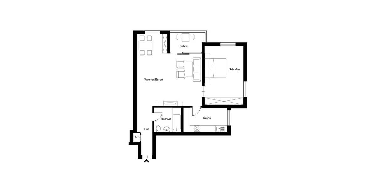 Etagenwohnung Steinenbronn - 2 Zimmer, 56 m&sup2;, 199.000&euro; | Angebot:25662759