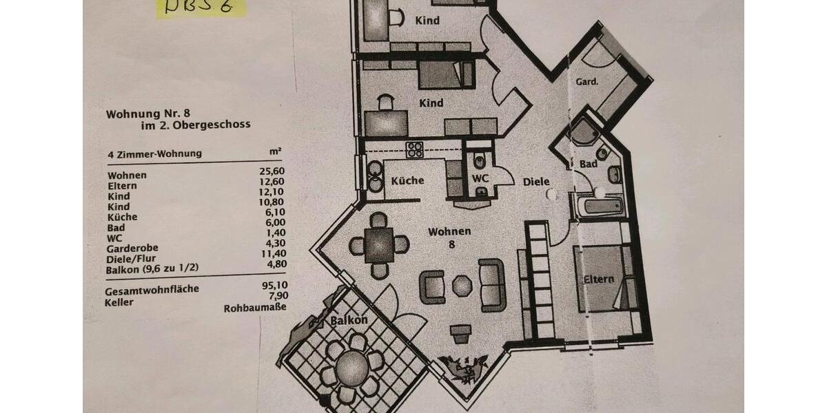 Etagenwohnung Filderstadt - 4 Zimmer, 95 m&sup2;, 414.000&euro; | Angebot:25963282