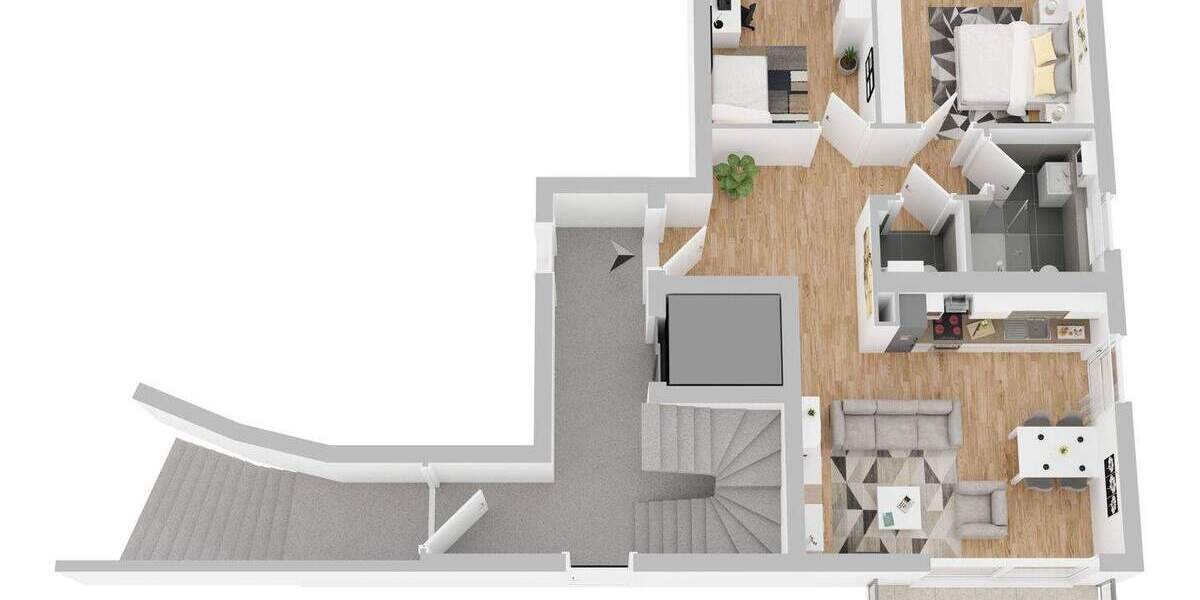 Etagenwohnung Stuttgart Degerloch - 3 Zimmer, 72 m&sup2;, 639.000&euro; | Angebot:25700474