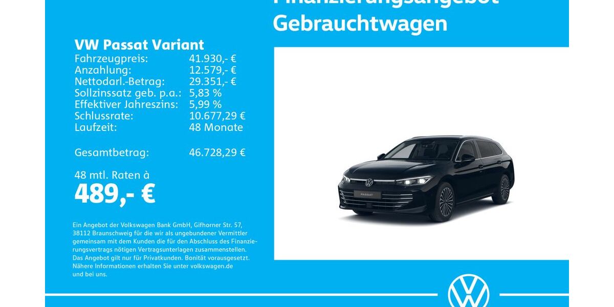 VW Passat Variant 1.505 km 41.930 &euro; Stuttgart-Feuerbach 70469