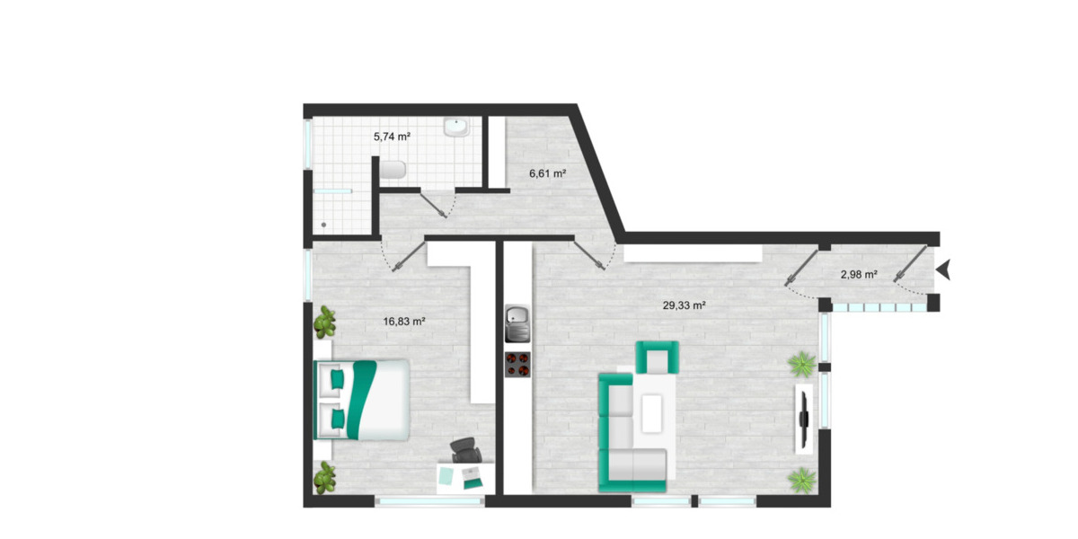 Etagenwohnung Aidlingen - 2 Zimmer, 58 m&sup2;, 660&euro; | Angebot:25877448