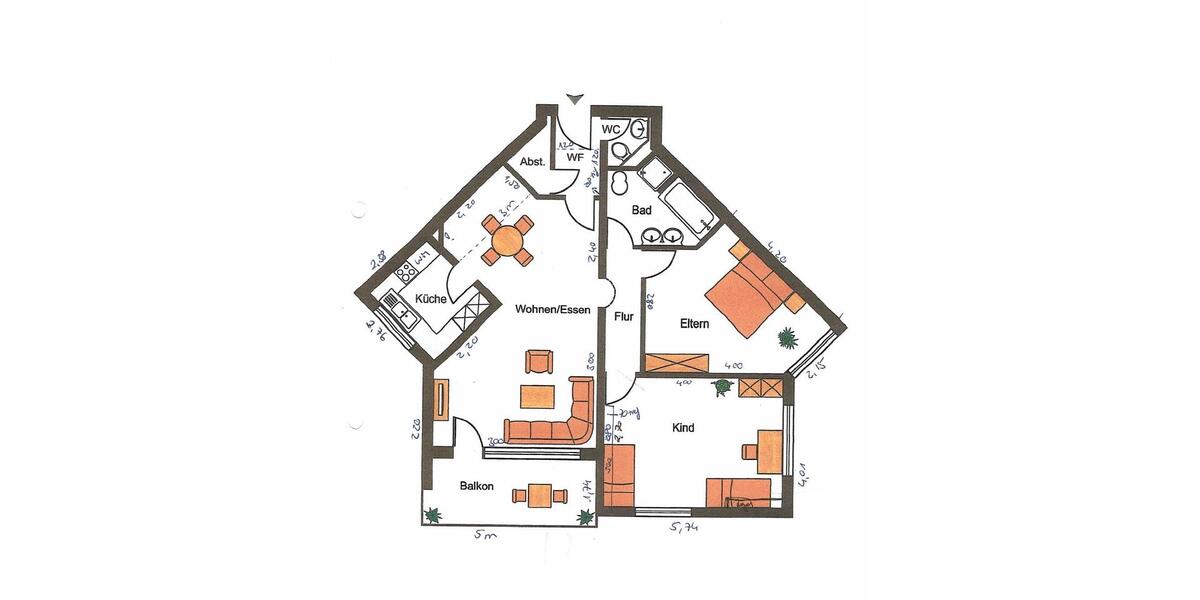 Etagenwohnung Schönaich - 3.5 Zimmer, 95 m&sup2;, 1.470&euro; | Angebot:26415175