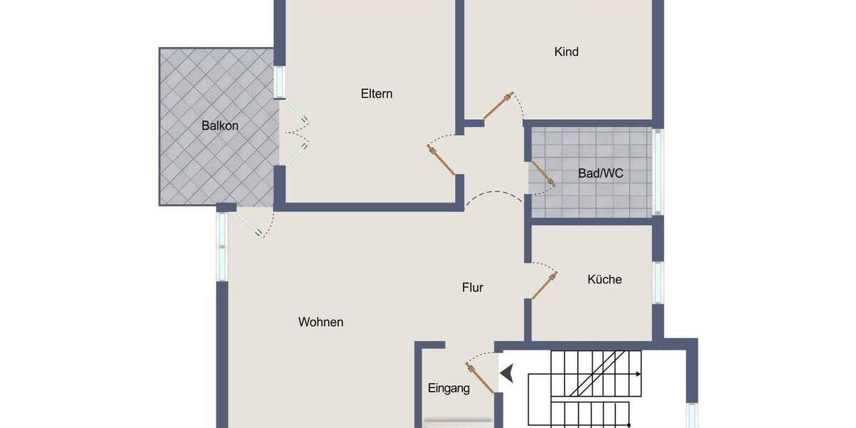 Etagenwohnung Stuttgart Vaihingen - 3 Zimmer, 75 m&sup2;, 348.000&euro; | Angebot:25909037