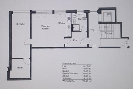 Wohnung Reutlingen Reutlingen-Betzingen - 2.5 Zimmer, 70 m&sup2;, 1.130&euro; | Angebot:25298794