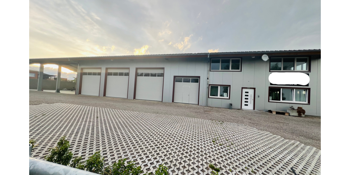 Moderne Gewerbeimmobilie (BJ 2023) mit offener und geschlossener Werkhalle, Büro und Wohnung - Gewerbeobjekt Horb am Neckar | Angebot:26131652