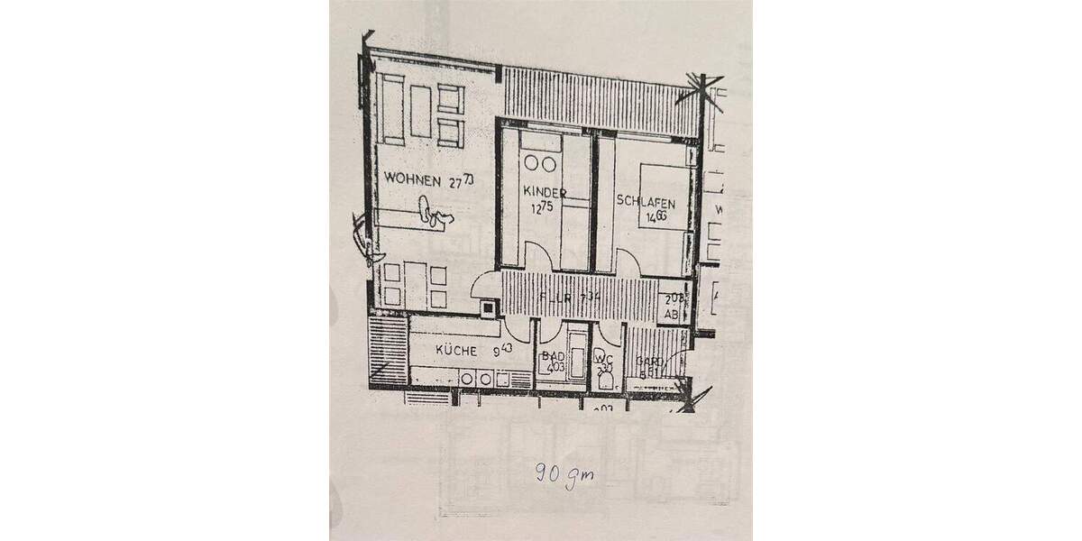Etagenwohnung Sindelfingen Maichingen - 3 Zimmer, 99 m&sup2;, 299.000&euro; | Angebot:25678562