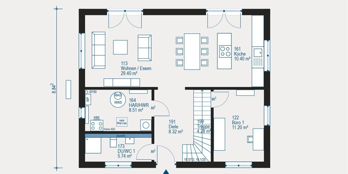 Großzügiges Einfamilienhaus in Großbettlingen - Individuell geplant, hochwertig realisiert - Einfamilienhaus Großbettlingen | Angebot:27427811