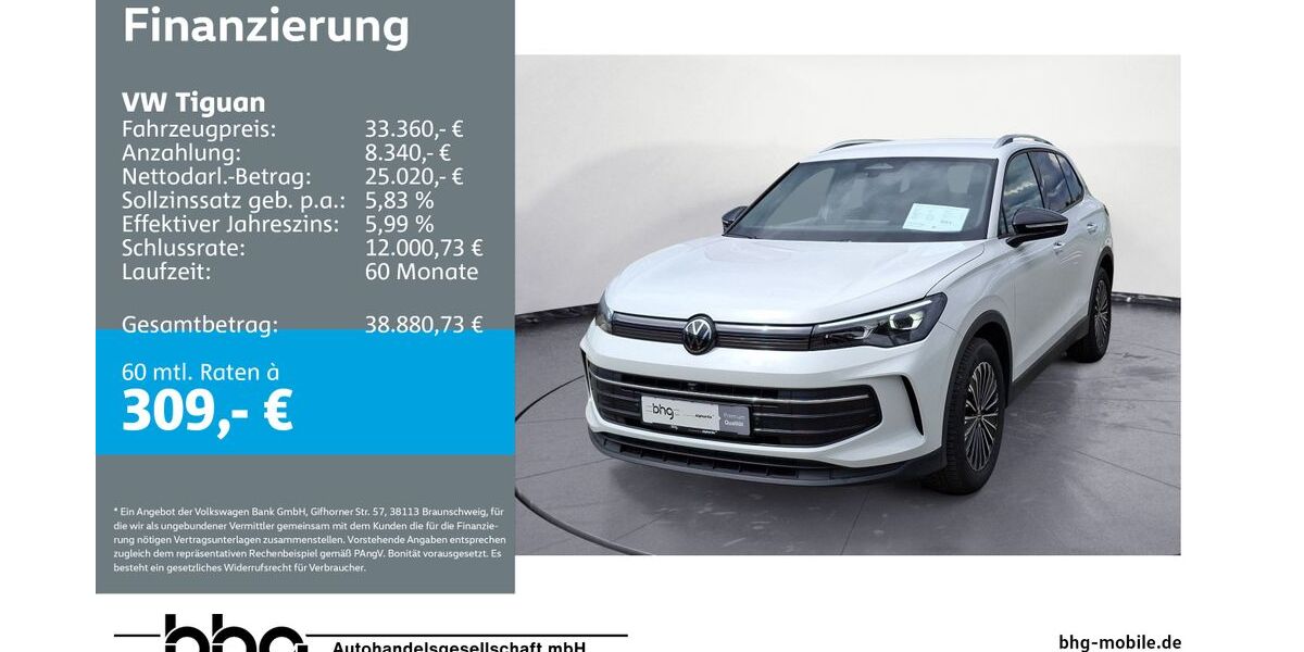 VW Tiguan 25.919 km 32.960 &euro; Mössingen 72116