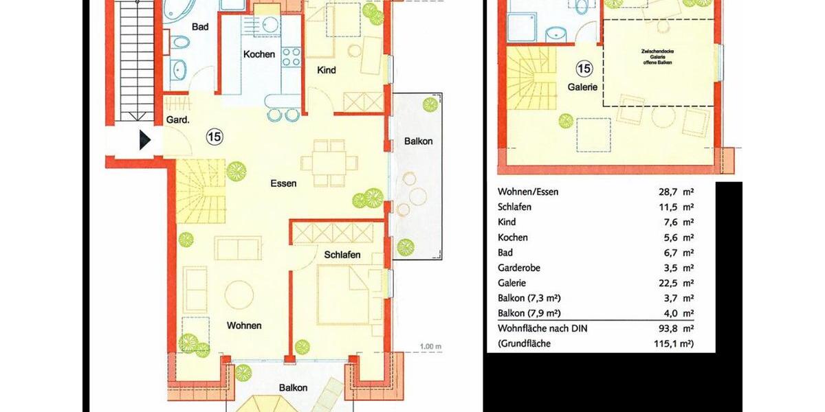 Maisonettenwohnung Neuhausen auf den Fildern - 4.5 Zimmer, 94 m&sup2;, 465.000&euro; | Angebot:25991042