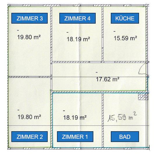 Etagenwohnung Eutingen im Gäu - 4 Zimmer, 125 m&sup2;, 900&euro; | Angebot:25973913