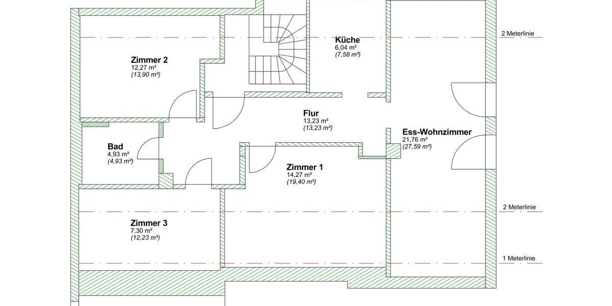 Dachgeschoßwohnung Horb am Neckar - 3.5 Zimmer, 80 m&sup2;, 950&euro; | Angebot:25649577
