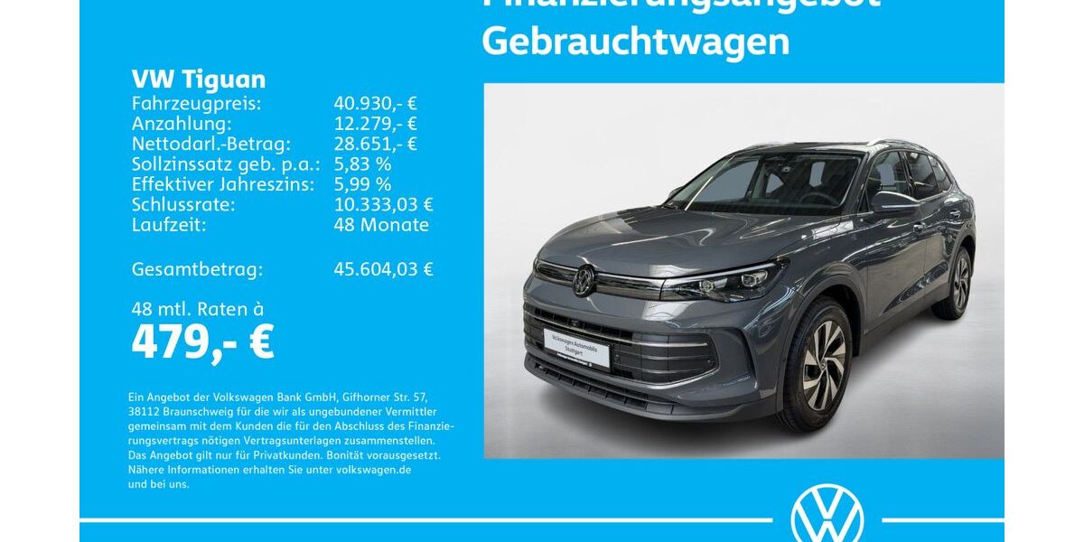 VW Tiguan 1.505 km 39.930 &euro; Stuttgart-Feuerbach 70469