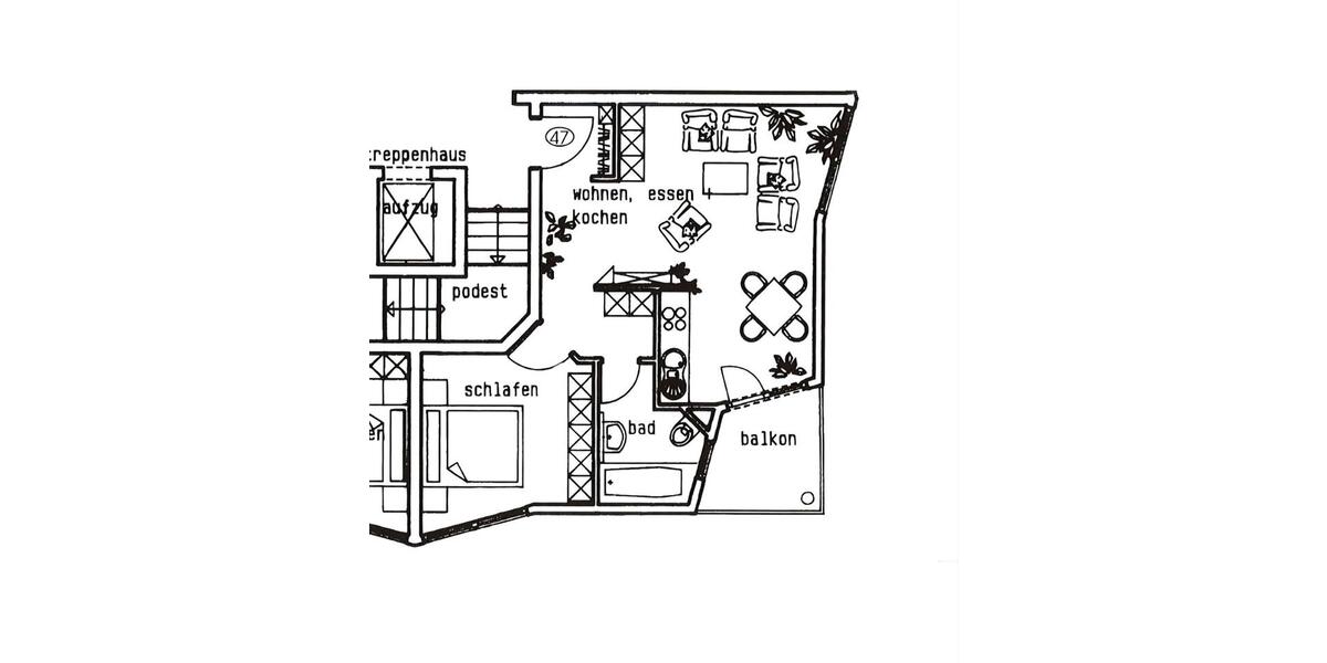 Etagenwohnung Nagold - 2 Zimmer, 50 m&sup2;, 650&euro; | Angebot:25851454