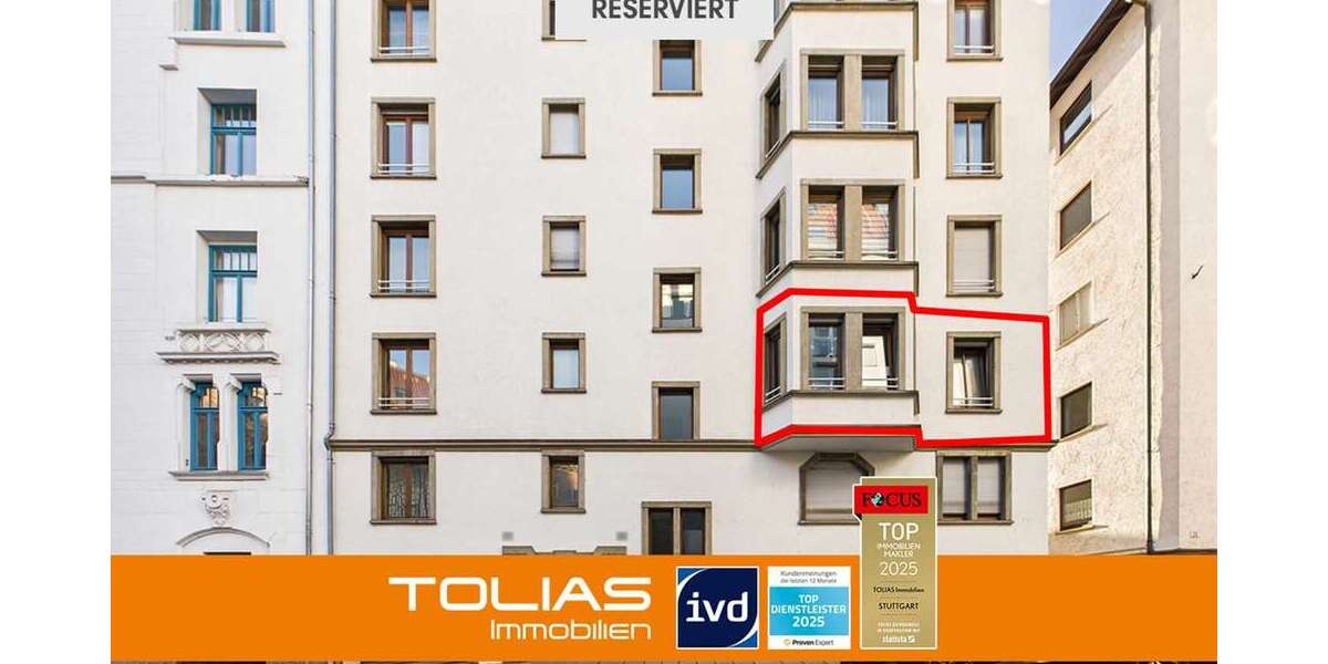 Etagenwohnung Stuttgart Stuttgart-West - 3 Zimmer, 76 m&sup2;, 399.000&euro; | Angebot:24510349