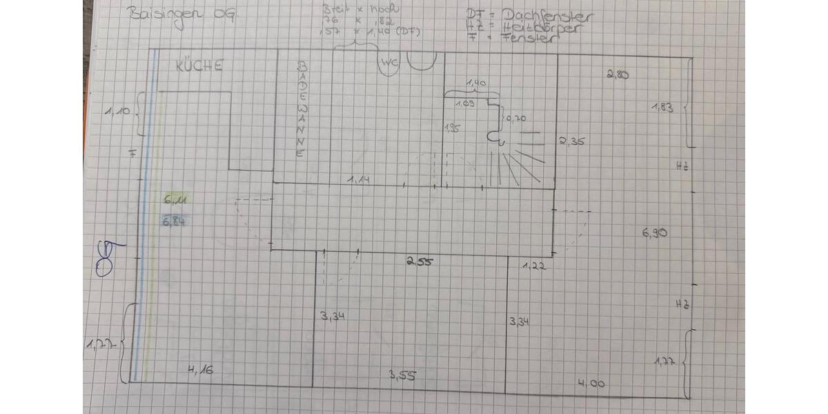 Dachgeschoßwohnung Rottenburg am Neckar - 3 Zimmer, 66 m&sup2;, 700&euro; | Angebot:25537873