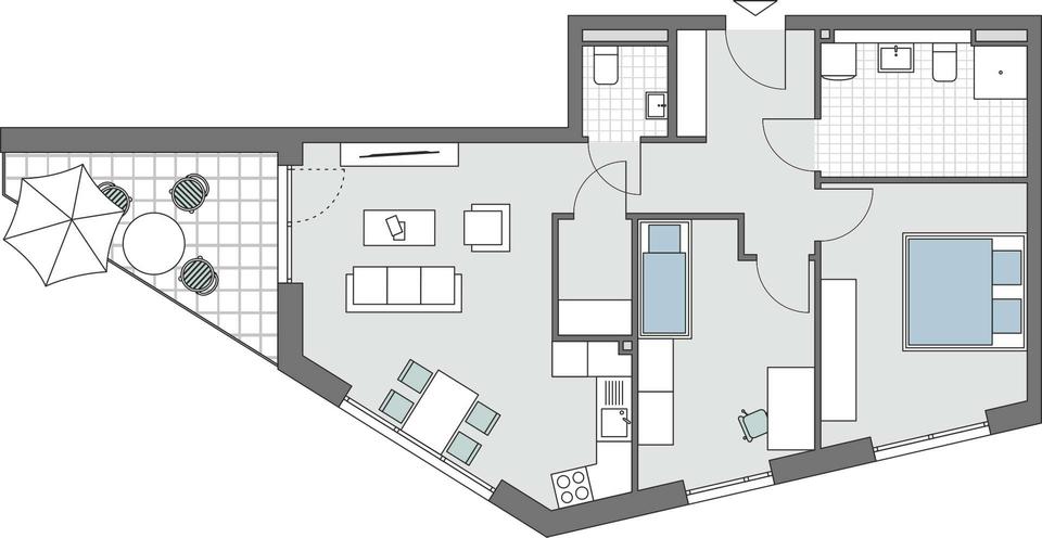 Etagenwohnung Eutingen im Gäu - 3 Zimmer, 81 m&sup2;, 1.095&euro; | Angebot:24976972