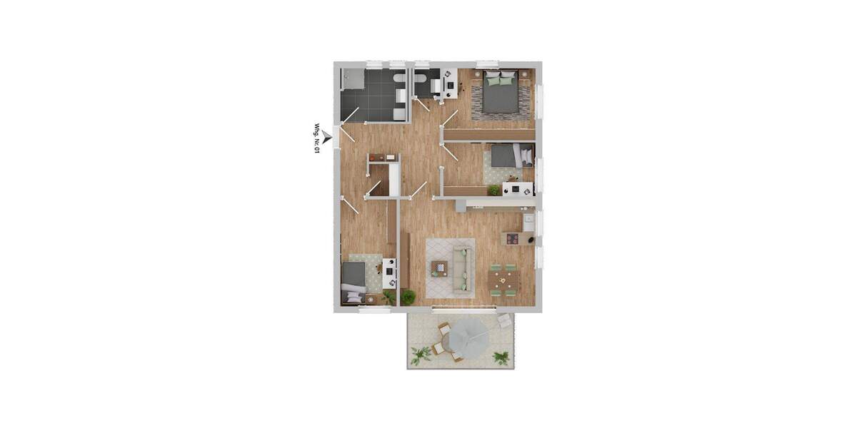 Etagenwohnung Herrenberg-Oberjesingen Oberjesingen - 4 Zimmer, 104 m&sup2;, 495.000&euro; | Angebot:25692036