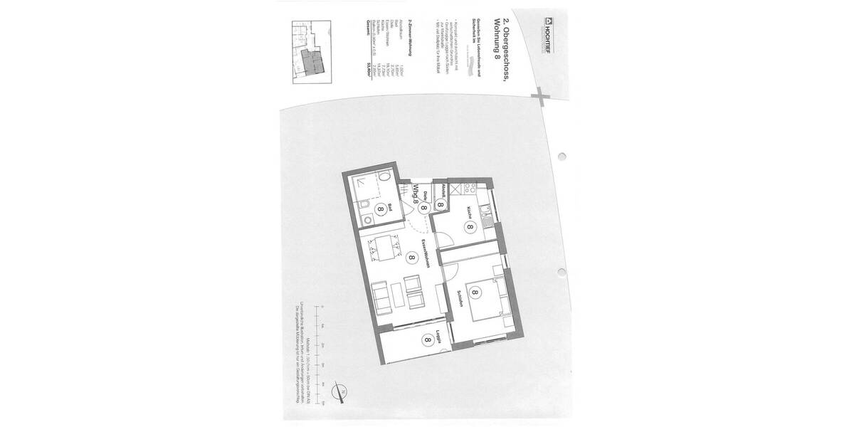 Etagenwohnung Filderstadt Bonlanden - 2 Zimmer, 53 m&sup2;, 240.000&euro; | Angebot:25662412