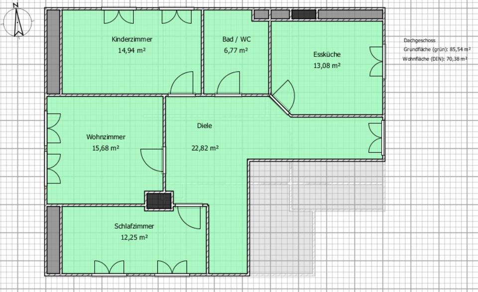 Dachgeschoßwohnung Eutingen im Gäu - 4 Zimmer, 85 m&sup2;, 627&euro; | Angebot:24178312
