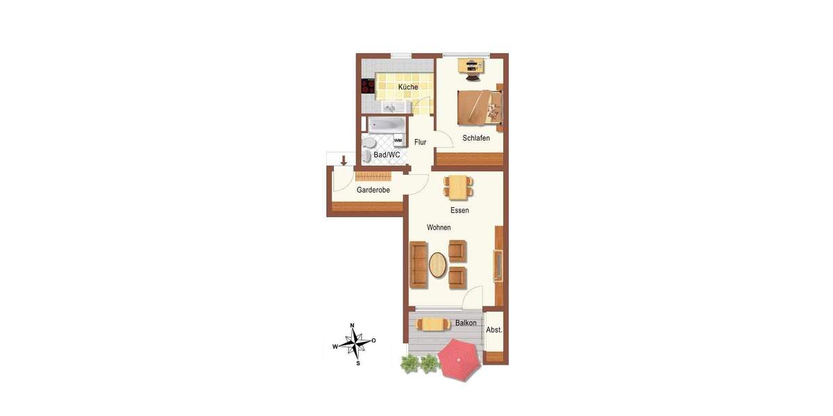 Etagenwohnung Leinfelden-Echterdingen Echterdingen - 2 Zimmer, 60 m&sup2;, 239.000&euro; | Angebot:25698814