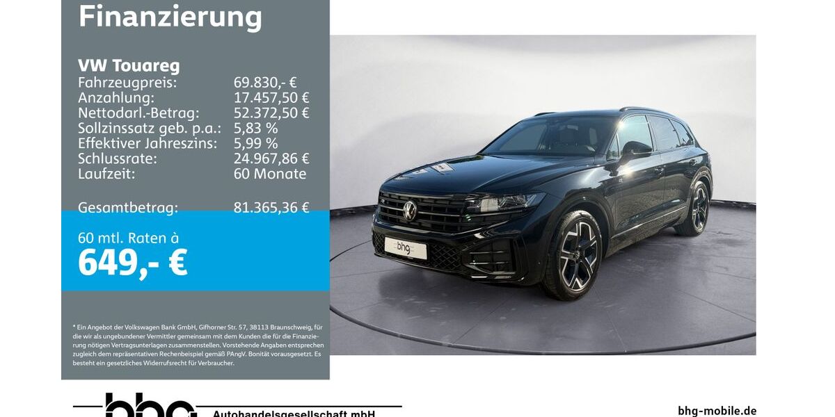 VW Touareg 18.875 km 69.830 &euro; Mössingen 72116