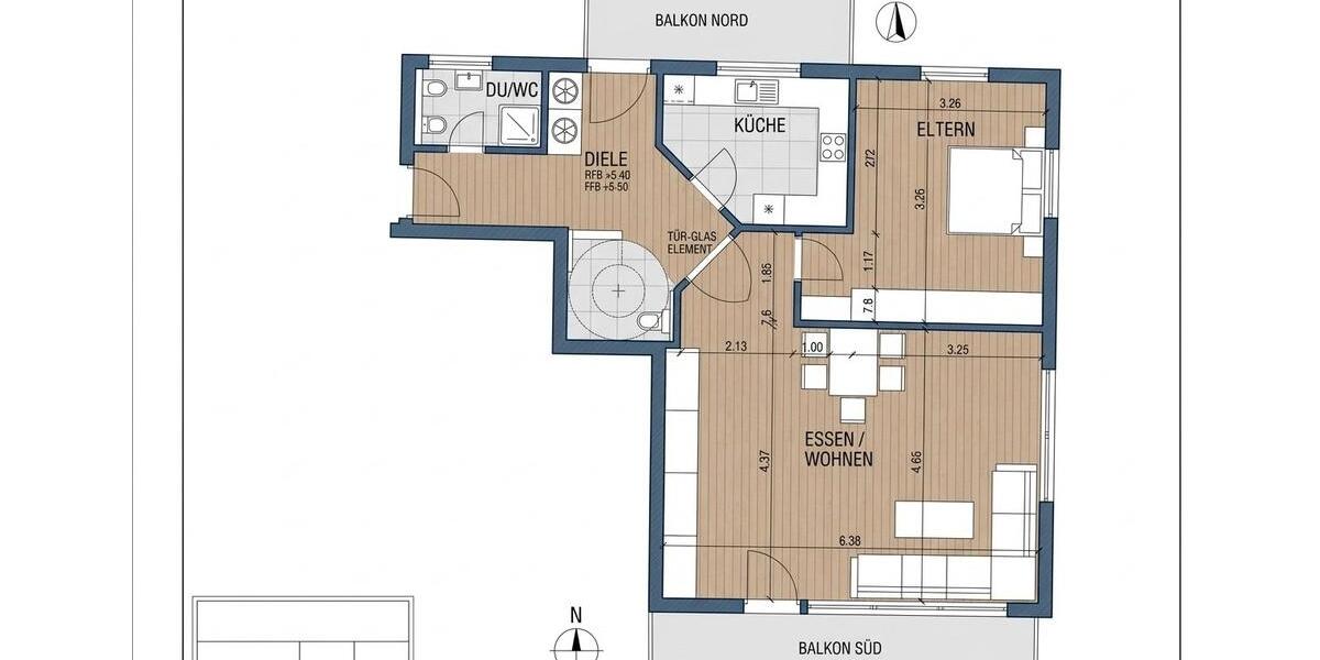 Maisonettenwohnung Leinfelden-Echterdingen Echterdingen - 4 Zimmer, 109 m&sup2;, 475.000&euro; | Angebot:26569335