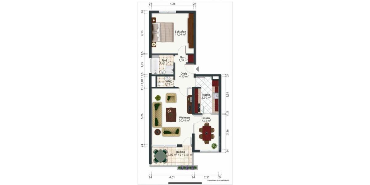 Etagenwohnung Nürtingen - 2.5 Zimmer, 69 m&sup2;, 950&euro; | Angebot:26414182