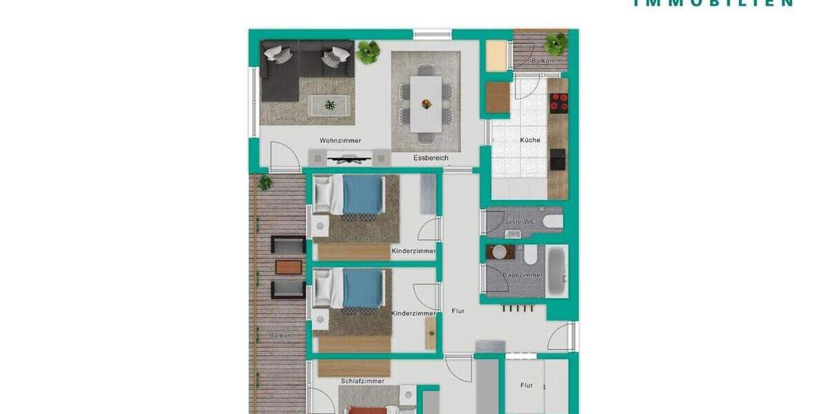 Etagenwohnung Reutlingen Storlach - 4 Zimmer, 112 m&sup2;, 468.000&euro; | Angebot:25669406