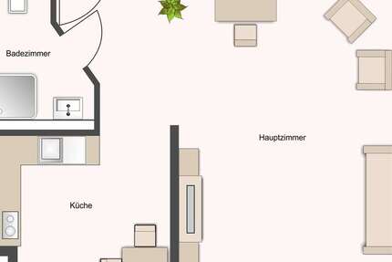 Wohnung Stuttgart / Münster Münster - 1 Zimmer, 31 m&sup2;, 578&euro; | Angebot:26624016