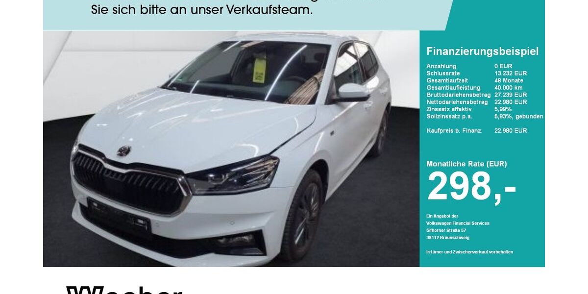 Skoda Fabia 23.449 km 22.979 &euro; Weil der Stadt 71263